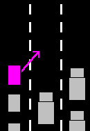 Picture B : You overtake other vehicles, then change into an inside lane.